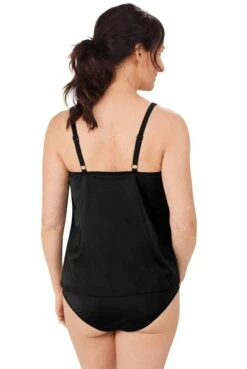Amoena Prothesen-Tankini-Oberteil Mykonos -Lingerie Haus Amoena Tankini Top Mykonos BL 71610 schwarz weiss sand 03 1280x1280