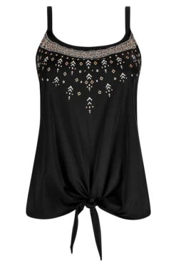 Amoena Prothesen-Tankini-Oberteil Mykonos -Lingerie Haus Amoena Tankini Top Mykonos BL 71610 schwarz weiss sand 04 1280x1280