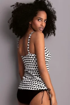 Rosa Faia Tankini-Oberteil Malaika -Lingerie Haus Rosa Faia Tankini OT Malaika 8855 1 430 schwarz weiss 03 1280x1280